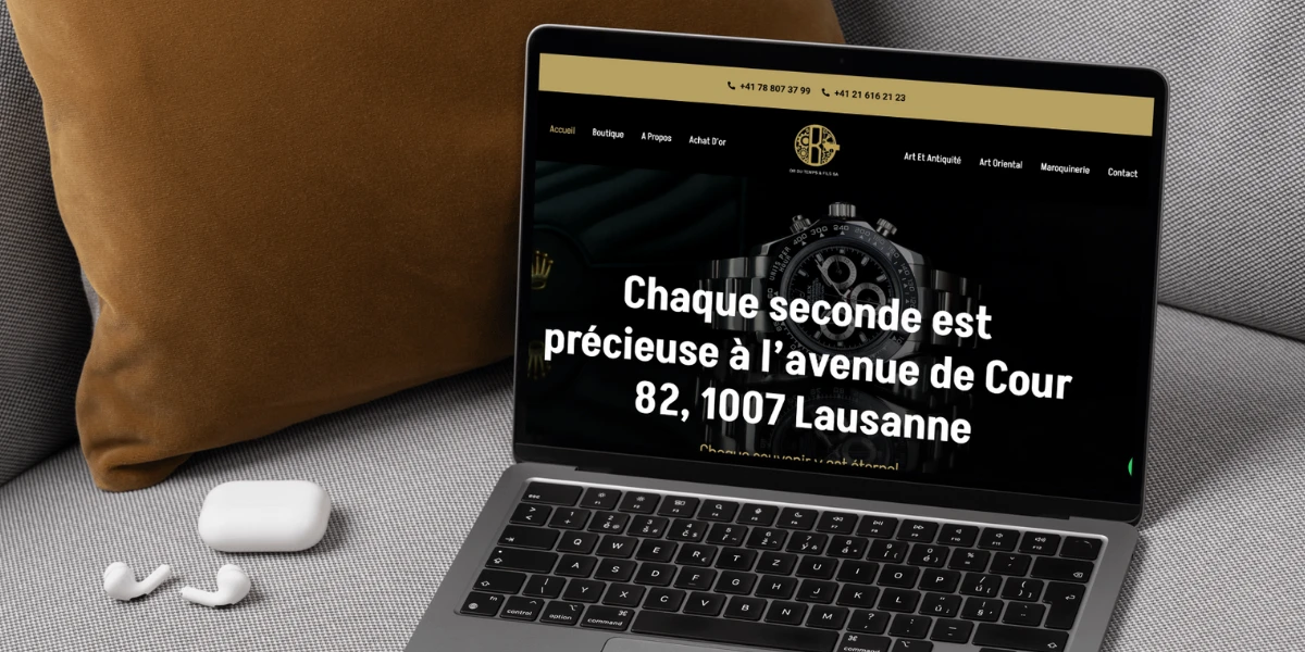 Or du Temps & Fils SA – E-Commerce Website